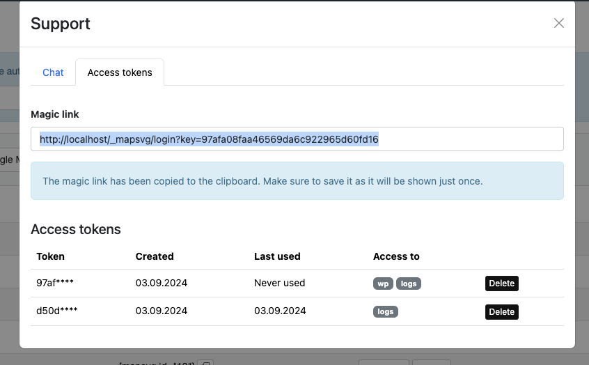 Access management interface